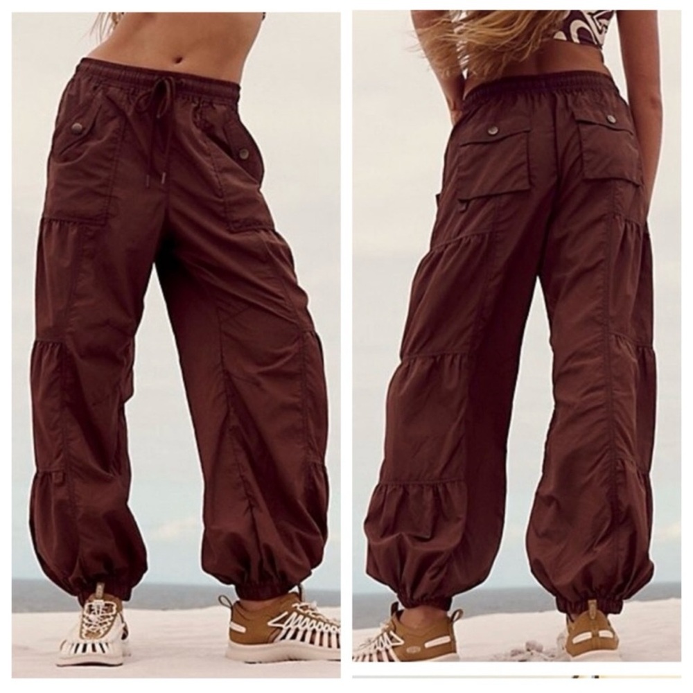 NEW Free People Set Me Free Pants Chocolate Brown XS